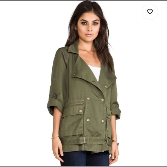Current/Elliott the Infantry Jacket Army Green Utility Celeb viral size 0 xs Y2K - Picture 2 of 14
